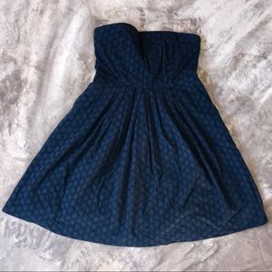 GAP sleeveless eyelet navy dress with POCKETS